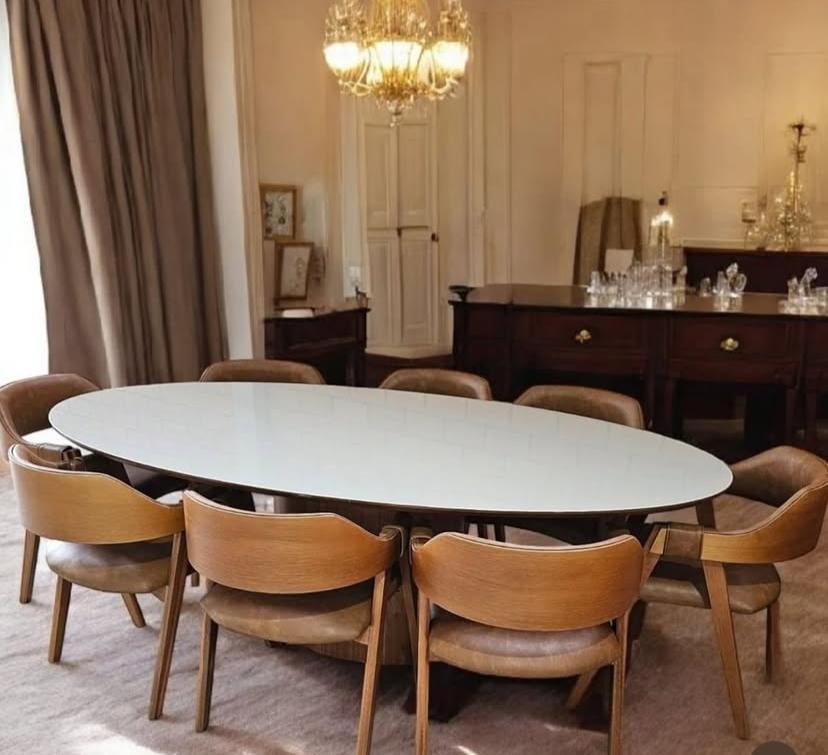 Conjunto de Mesa Sorento 240x110cm Com 8 Cadeiras Tresse