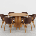 Conjunto de Mesa Athena de 140cm com 6 Cadeiras Serena